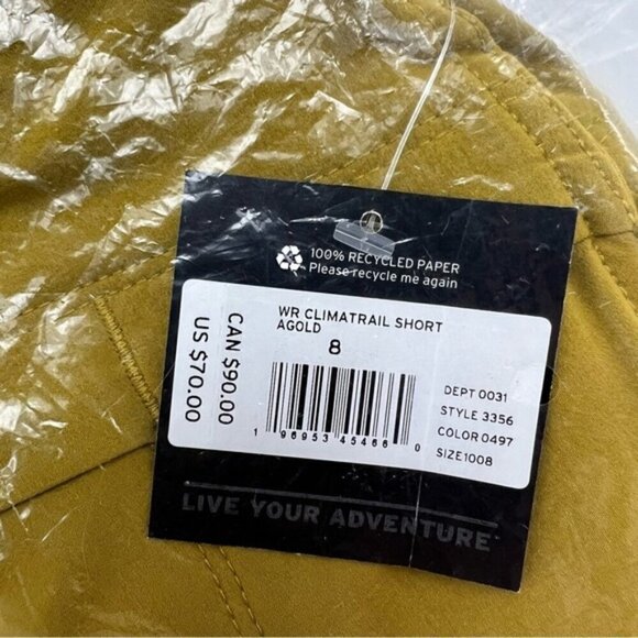 Eddie Bauer - Women's Clima Trail Shorts - Agold. Size: 8 (US). NIB (1547) - Picture 4 of 13